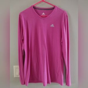 Adidas Women’s Climalite Long Sleeve Athletic Top Pink Size L